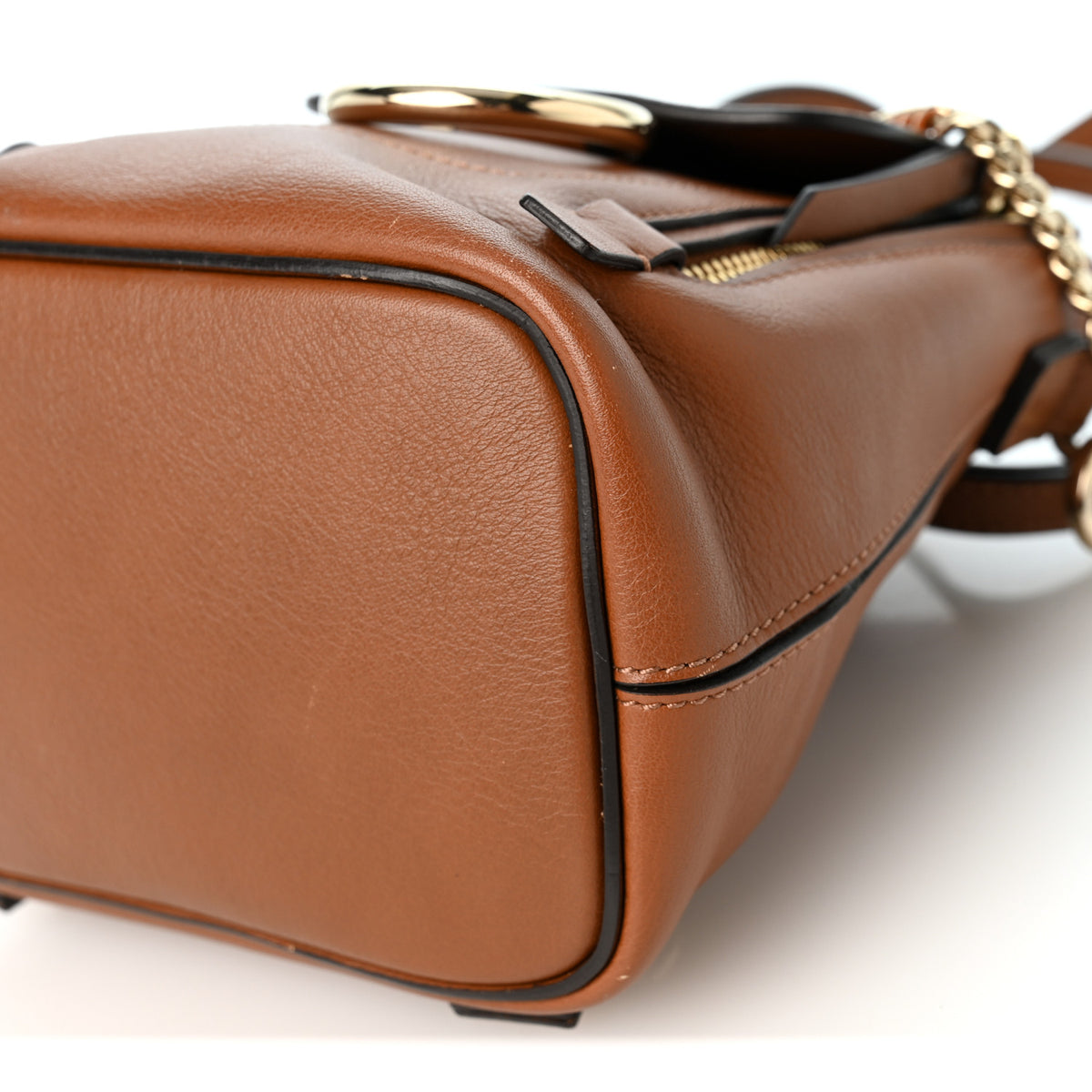 Suede Calfskin Mini Faye Backpack Tan