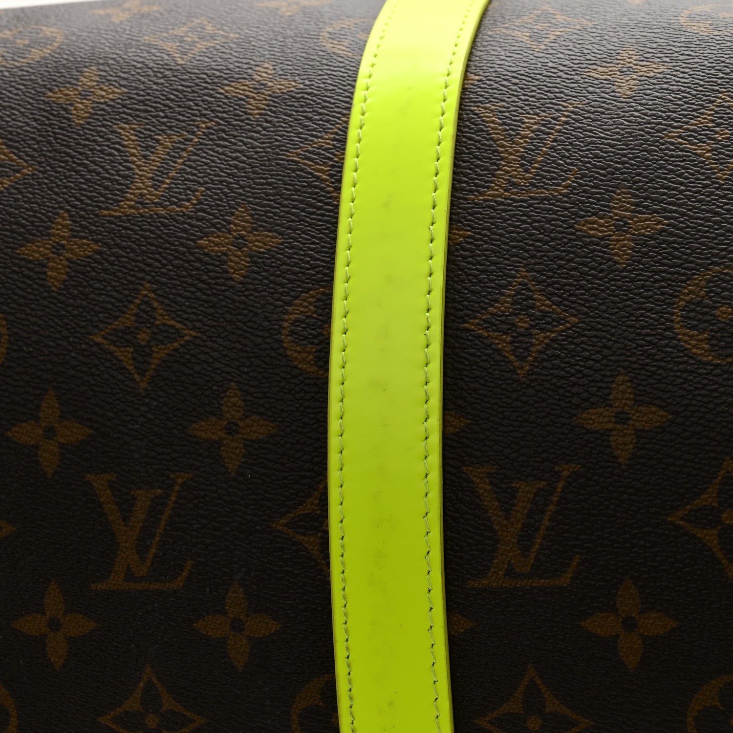 Louis Vuitton Monogram Macassar Keepall Bandouliere 50 Florescent Yellow 10 of 12