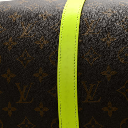 Louis Vuitton Monogram Macassar Keepall Bandouliere 50 Florescent Yellow 10 of 12