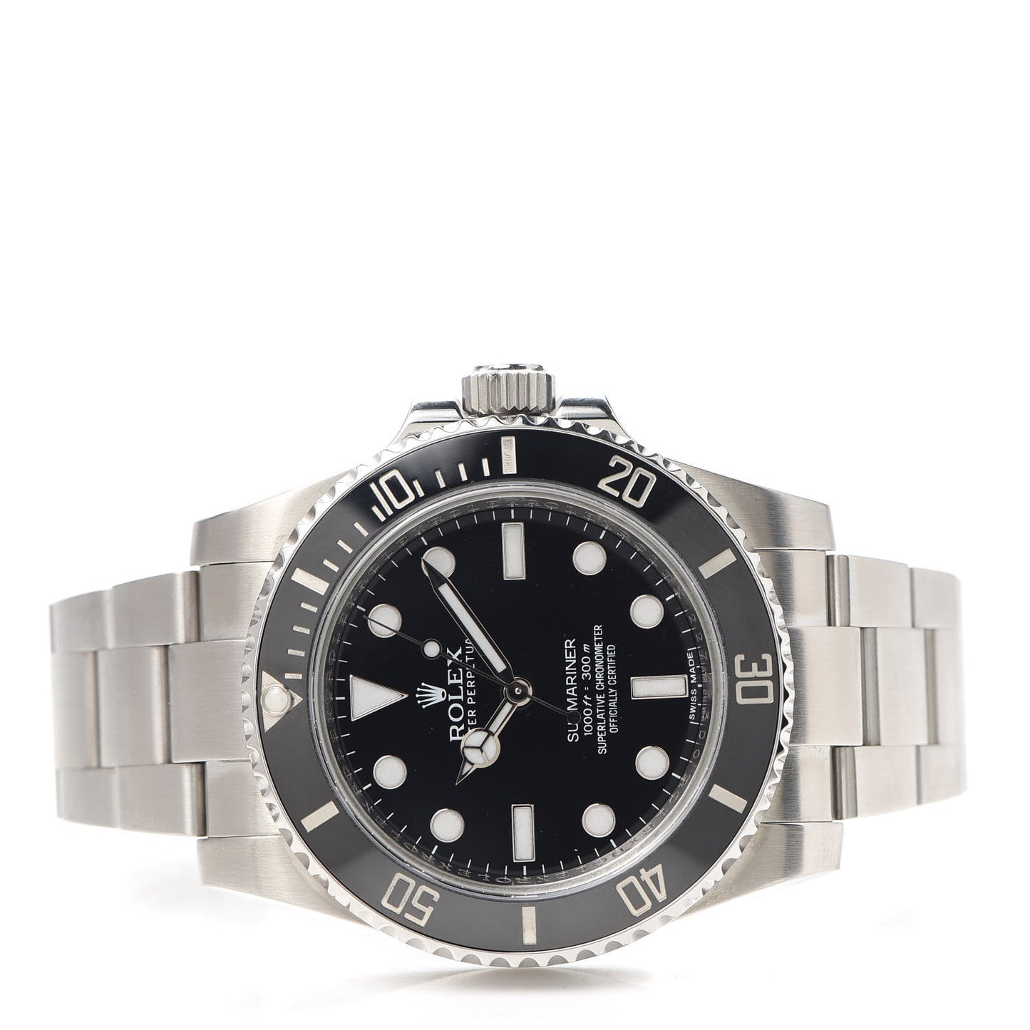Stainless Steel 40mm Oyster Perpetual Submariner Watch Black 114060