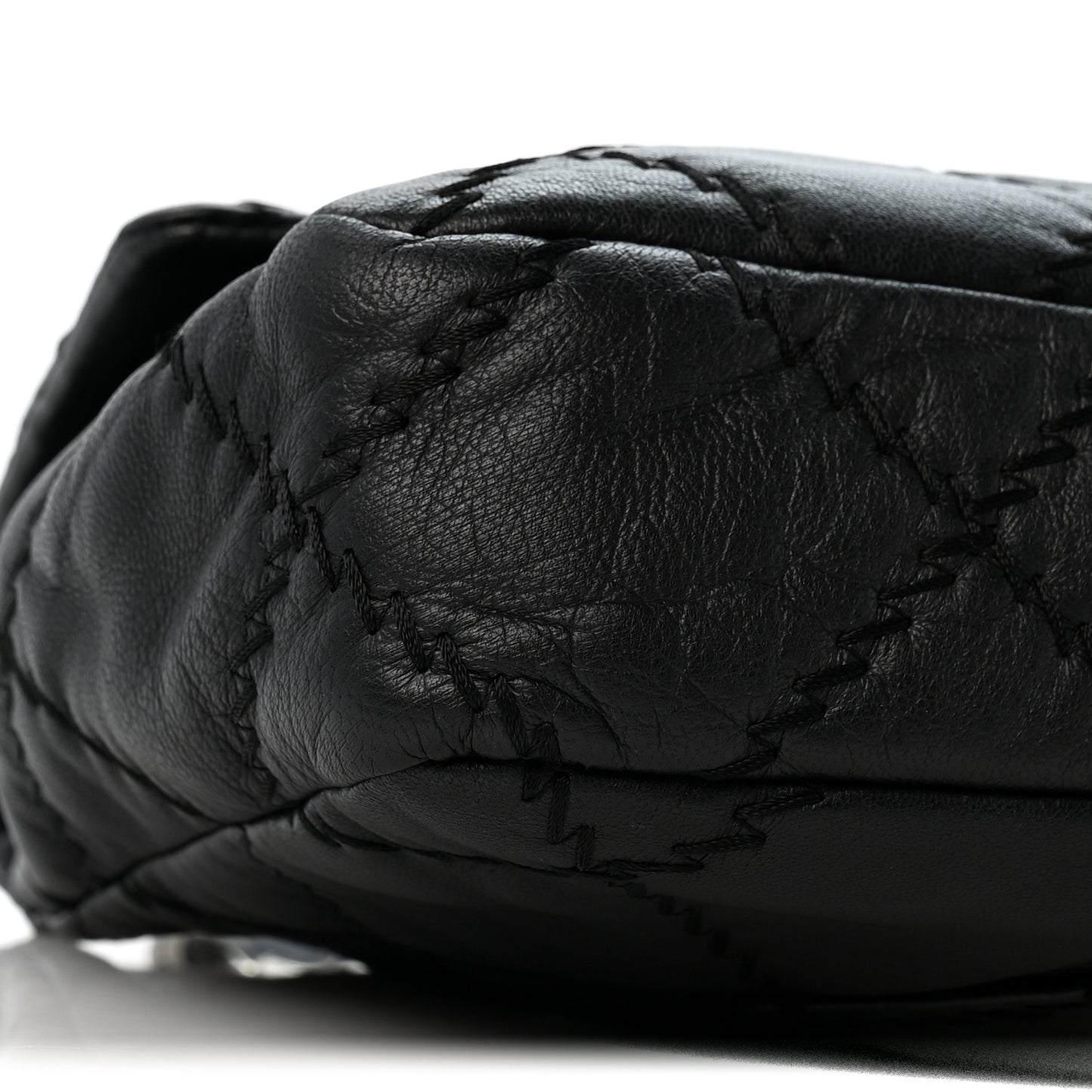 Lambskin Ultimate Stitch Flap Black