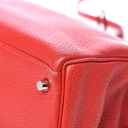 Hermes Taurillon Clemence Retourne Kelly 35 Rouge Garance 29 of 35