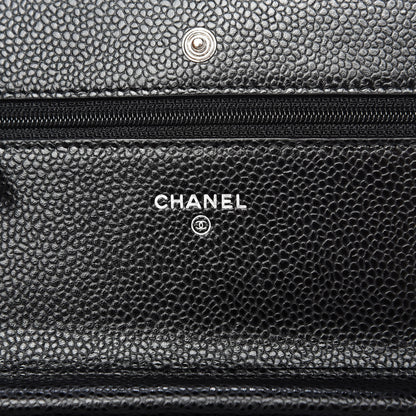 Chanel Caviar Quilted Wallet On Chain WOC Black 8 of 10