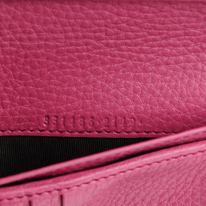 Gucci Pebbled Calfskin Medium Soho Zip Around Wallet Peonia Flower 7 of 7