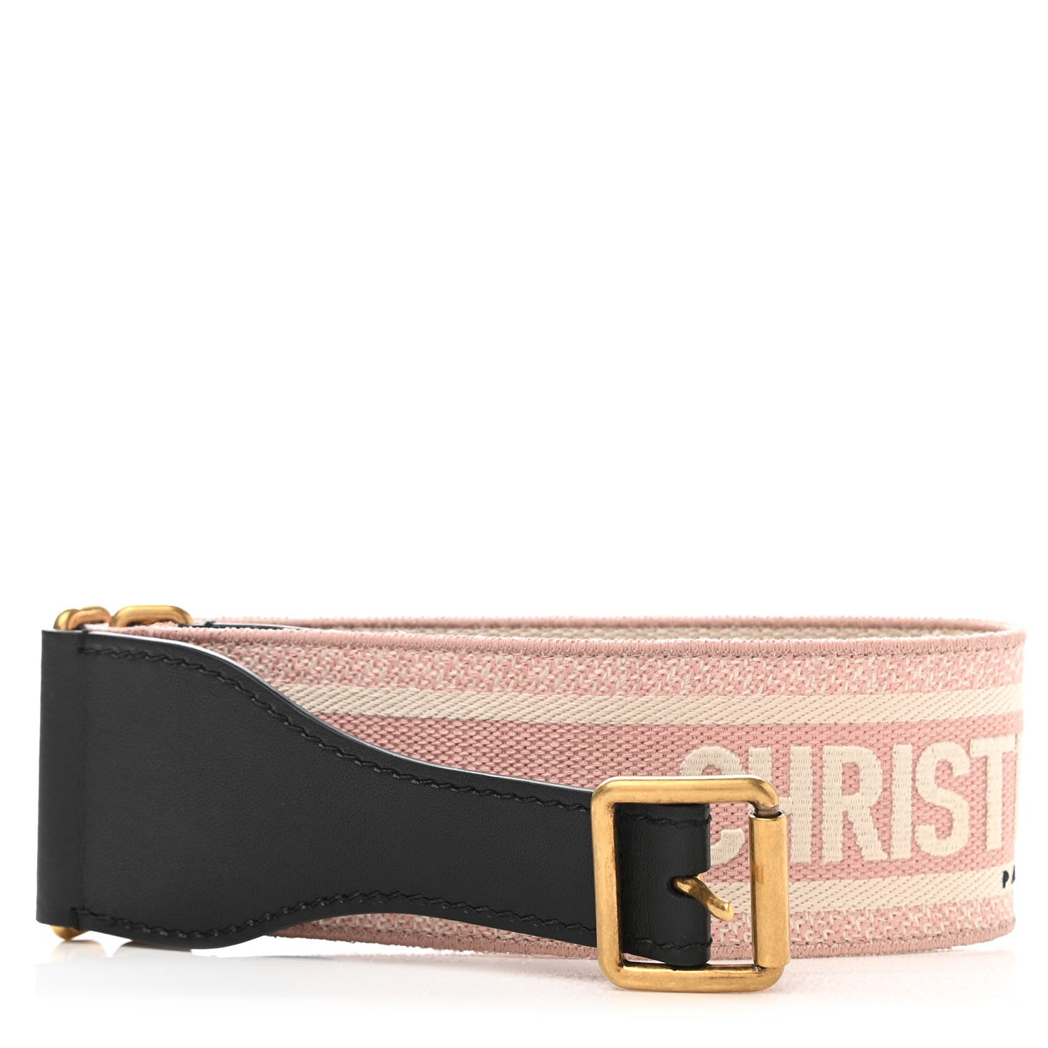 Christian Dior Canvas Embroidered Large Book Belt 75 30 Pink White 1 of 4