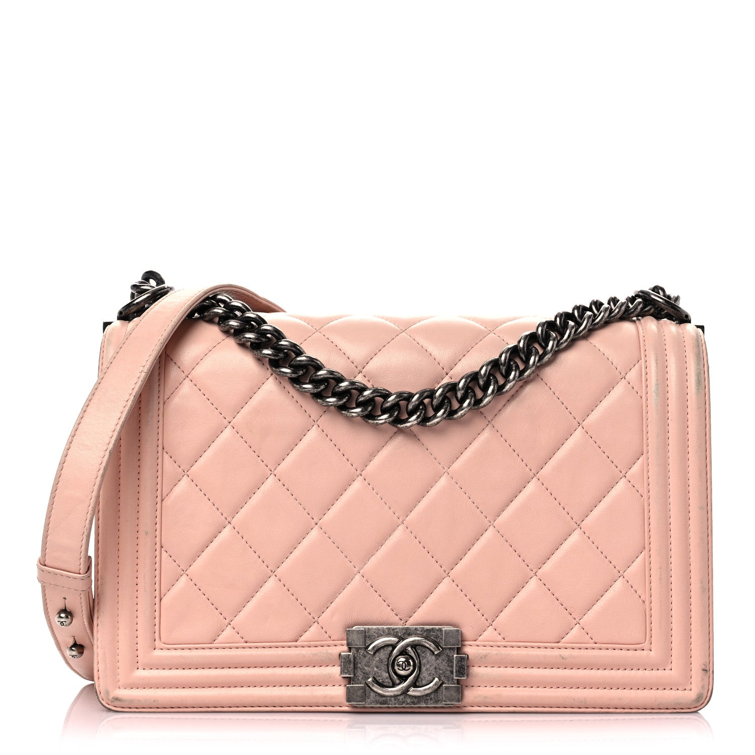 Chanel Calfskin Quilted New Medium Boy Flap Light Pink 1 of 29