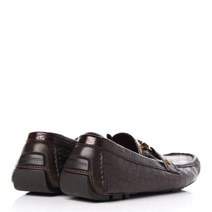 Louis Vuitton Mens Crocodile Monte Carlo Loafers 10 Cacao 4 of 10