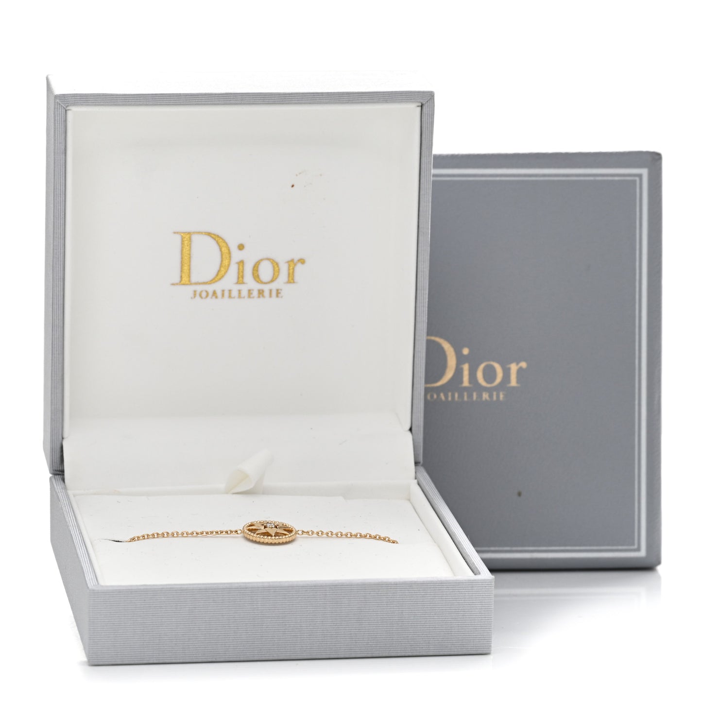 18K Yellow Gold Diamond Mother of Pearl Rose Des Vents Bracelet