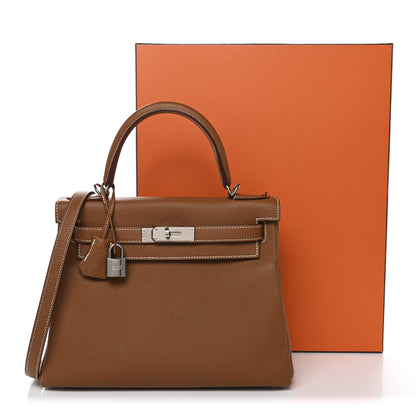 Hermes Togo Kelly Retourne 28 Gold 11 of 11