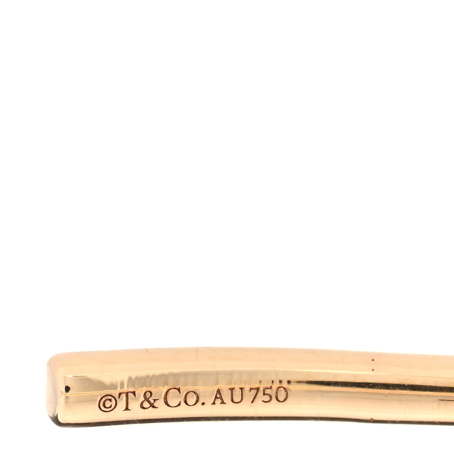 Tiffany 18K Rose Gold Diamond Metro Wire Bracelet 3 of 4