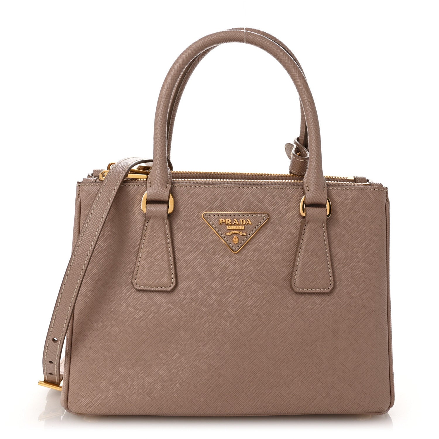 Prada Saffiano Mini Galleria Double Zip Tote Cipria 1 of 11