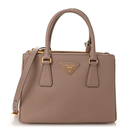 Prada Saffiano Mini Galleria Double Zip Tote Cipria 1 of 11