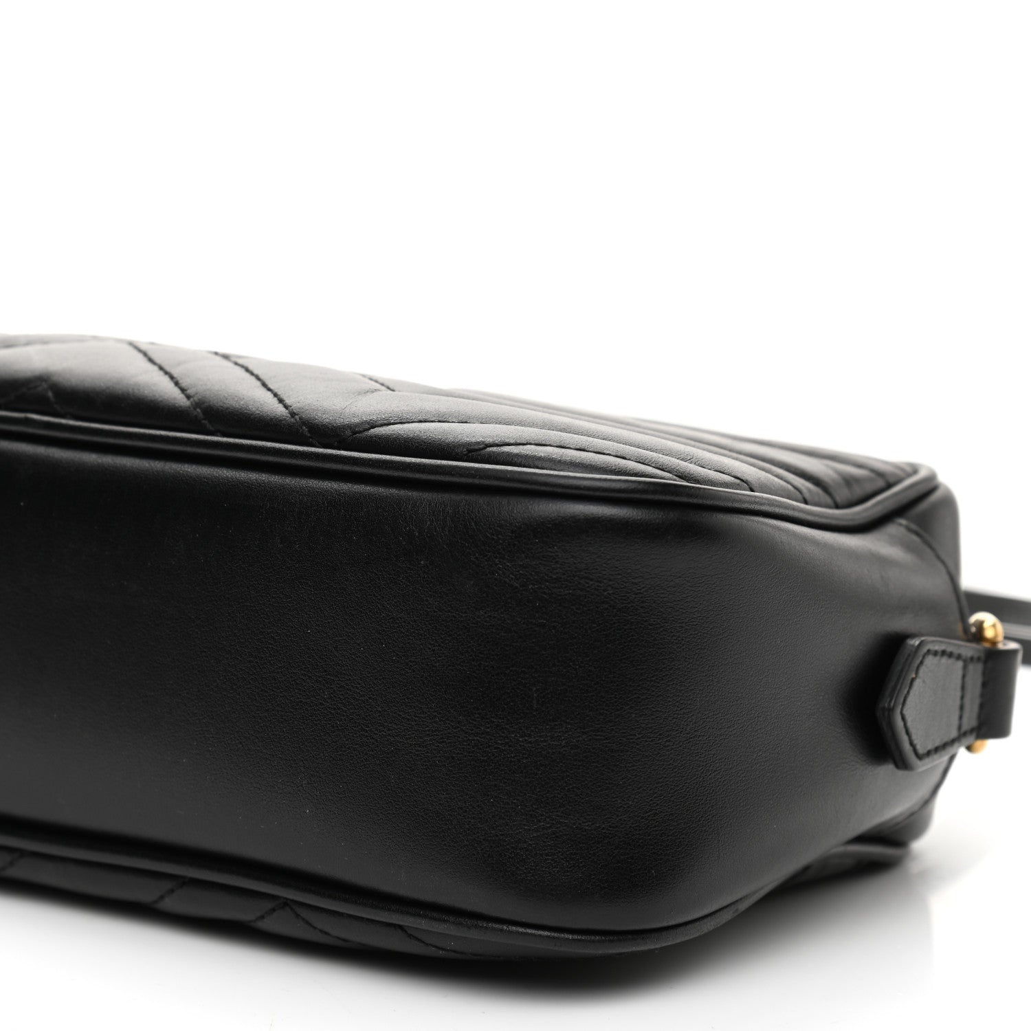 Gucci Calfskin Matelasse Small GG Marmont Chain Shoulder Bag Black 10 of 11