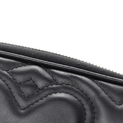 Gucci Calfskin Matelasse Mini GG Marmont Chain Crossbody Bag Black 6 of 13