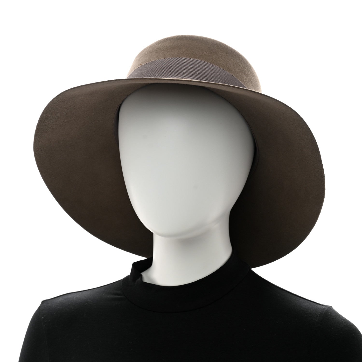 Hermes Rabbit Felt Farrah Clou De Selle Hat 58 Etoupe 2 of 8