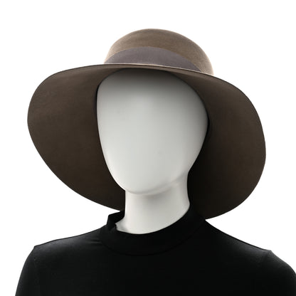 Hermes Rabbit Felt Farrah Clou De Selle Hat 58 Etoupe 2 of 8