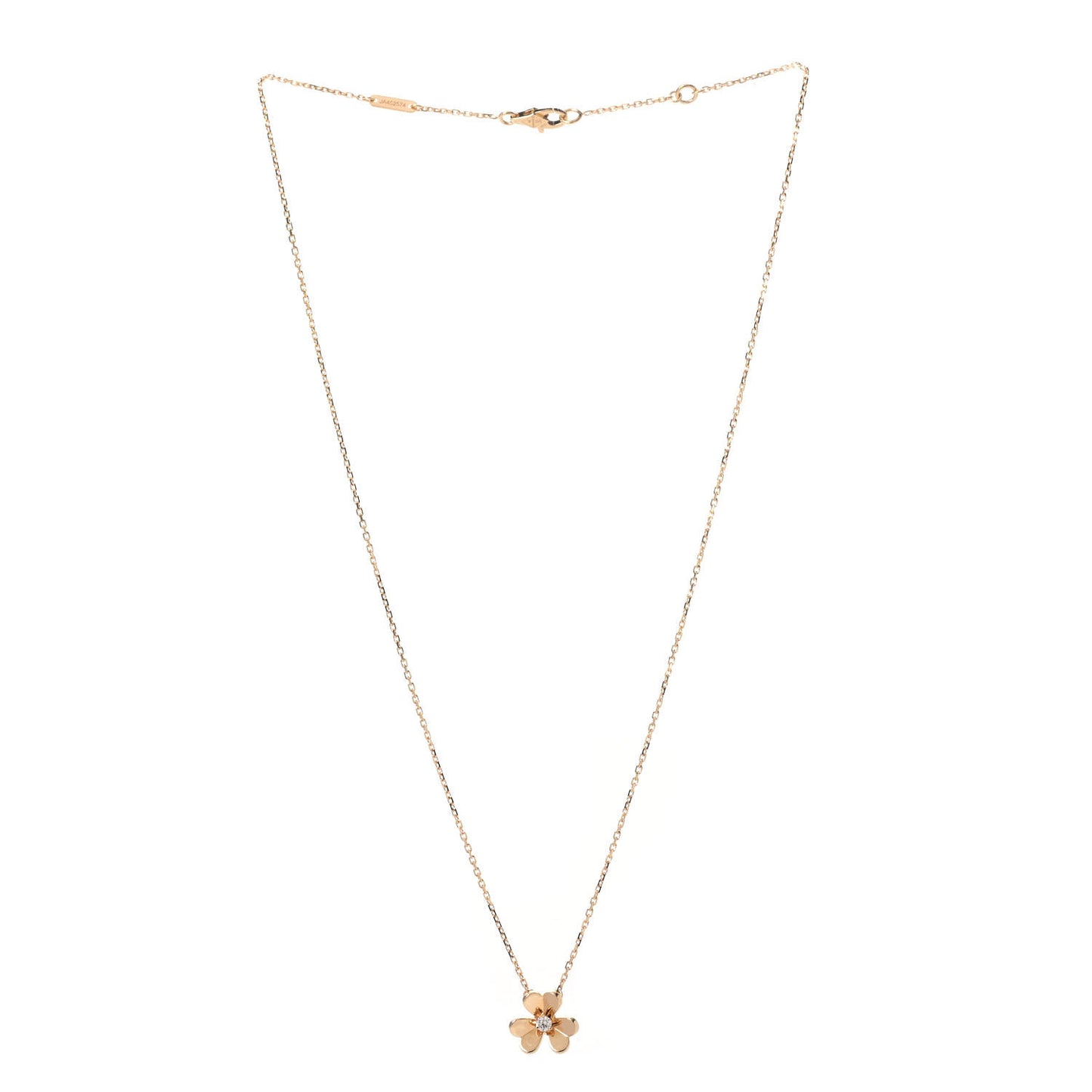 18K Yellow Gold Diamond Mini Frivole Pendant Necklace