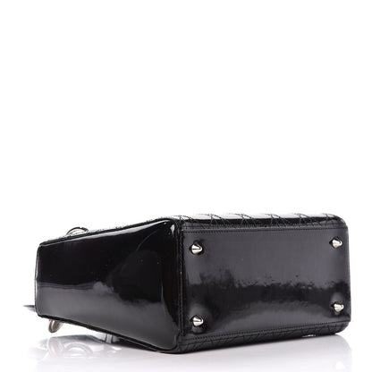 Christian Dior Patent Cannage Medium Lady Dior Black 4 of 20