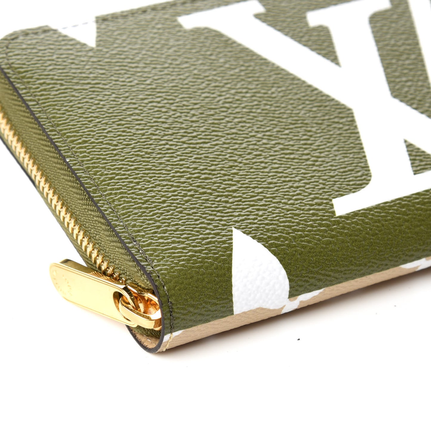 Monogram Giant Zippy Wallet Kaki White