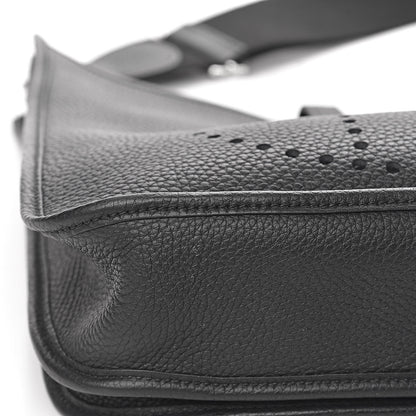 Hermes Taurillon Clemence Evelyne III PM Black 10 of 11