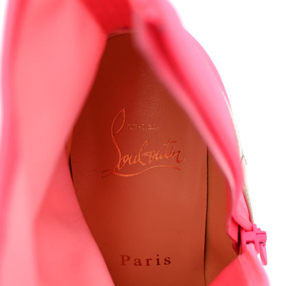 Christian Louboutin Iridescent Patent Crystal Jessie Joli Ankle Boot 40 Rose Fluorescent 7 of 10