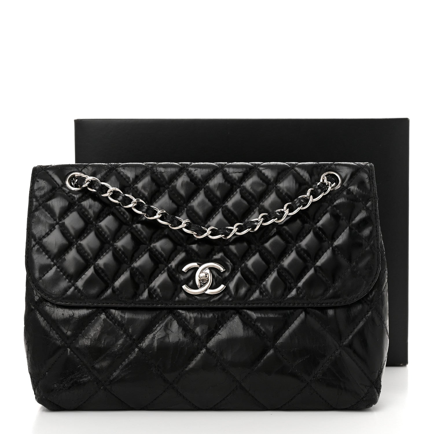 Chanel Vinyl Quilted In the Business Flap Bag Black 13 of 13