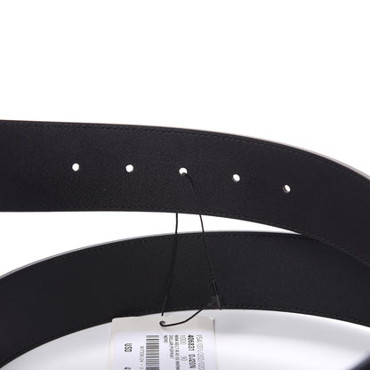 Gucci Textured Dollar Calfskin Nickel Double G 40mm Belt 90 36 Black 4 of 6