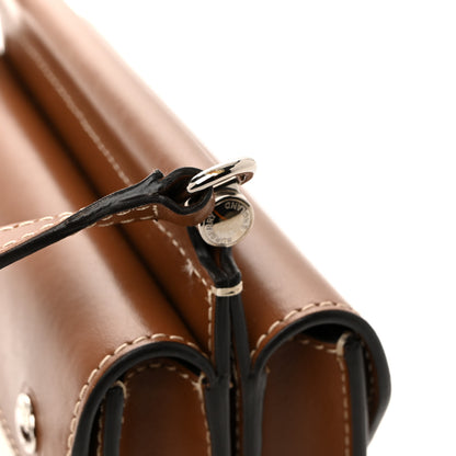 Burberry Smooth Calfskin Canvas Horseferry Print Mini Title Bag with Pocket Natural Malt Brown 12 of 15