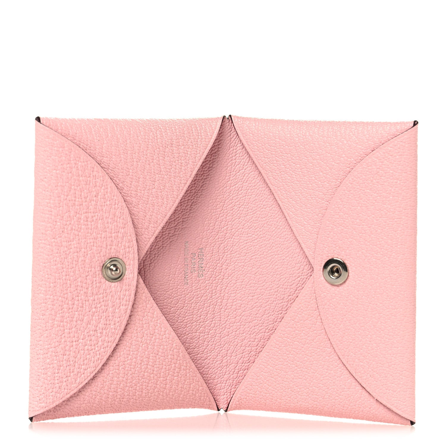 Hermes Chevre Mysore Calvi Card Case Rose Darling 5 of 8
