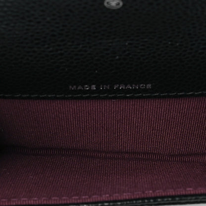 Chanel Caviar Quilted Flap Card Holder Wallet Black 5 of 9