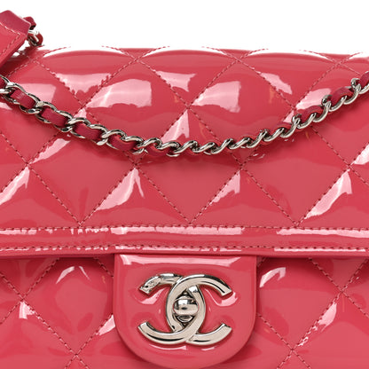 Chanel Patent Quilted Small Coco Shine Flap Pink 8 of 10