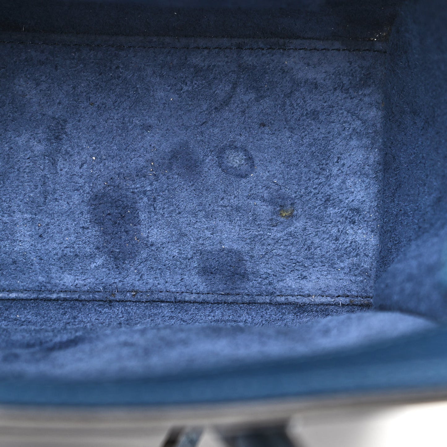 Drummed Calfskin Nano Luggage Indigo