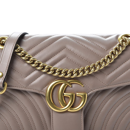 Gucci Calfskin Matelasse Small GG Marmont Shoulder Bag Porcelain Rose 9 of 9