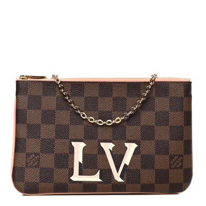Louis Vuitton Damier Ebene Double Zip Pochette 1 of 4