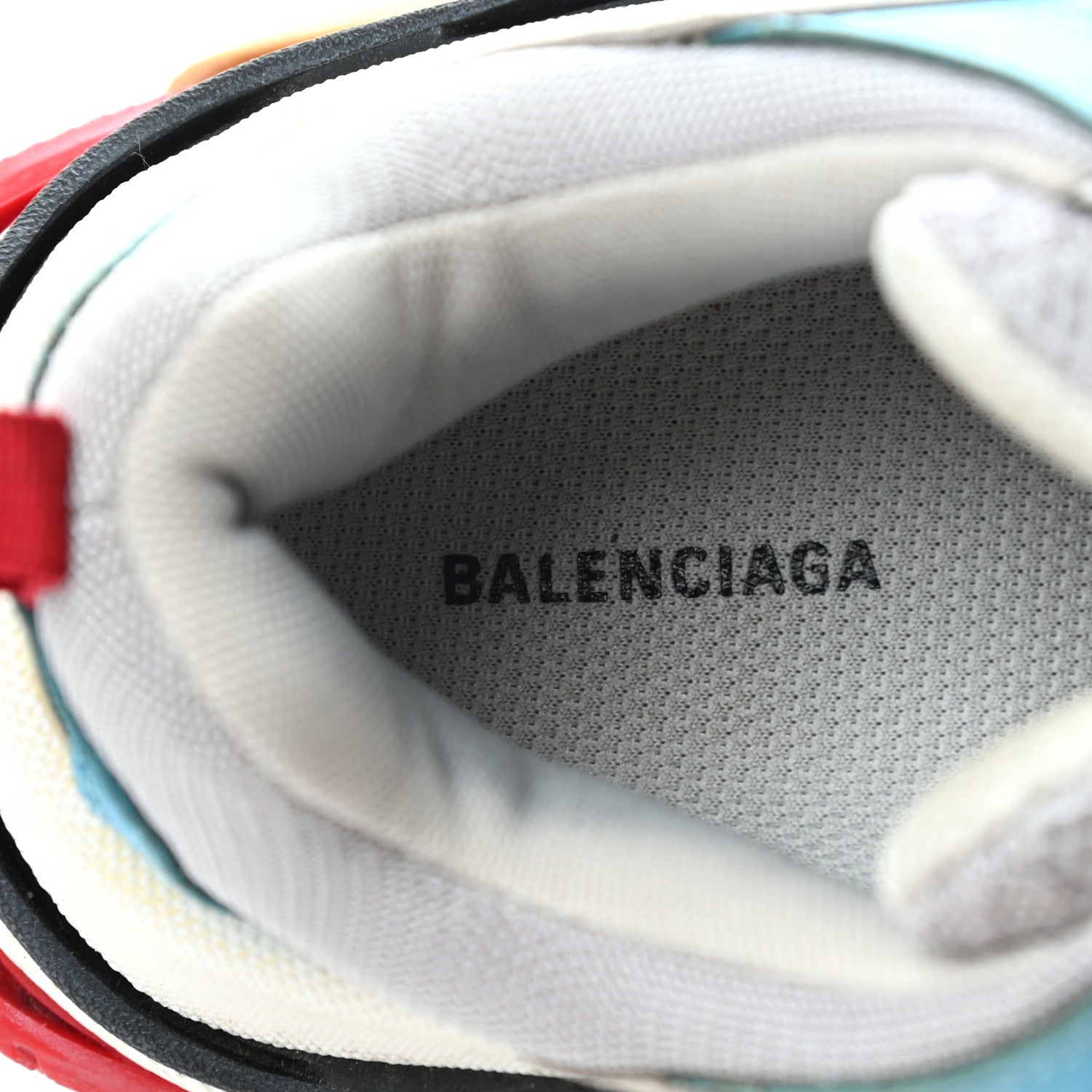 Balenciaga Fabric Mesh Womens Triple S Sneakers 36 White Blue Pink 7 of 9