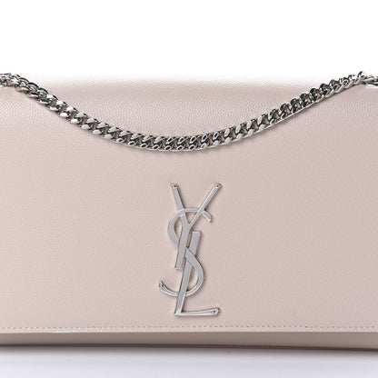 Saint Laurent Grain De Poudre Medium Classic Monogram Kate Satchel Marble Pink 9 of 11