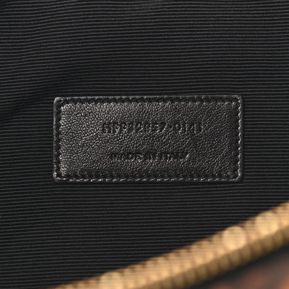Saint Laurent Metallic Calfskin Leopard Printed Letters Monogram Zip Clutch 7 of 11