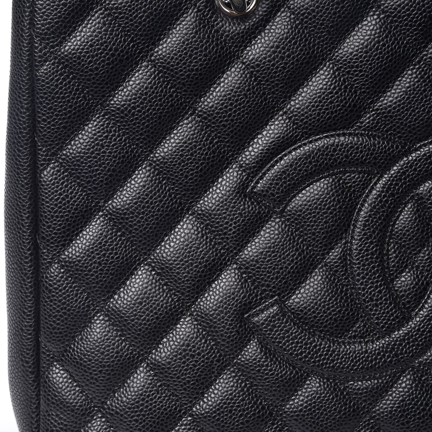 Caviar Quilted Grand Shopping Tote GST Black