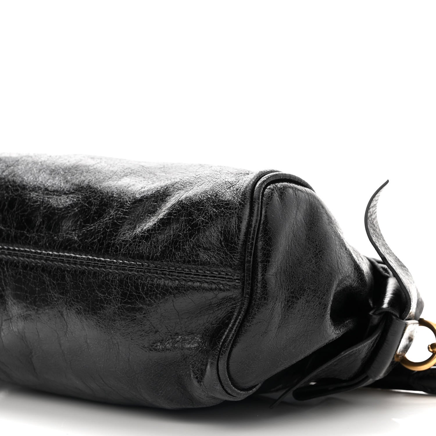 Miu Miu Vitello Lux Bow Bag Black 9 of 10