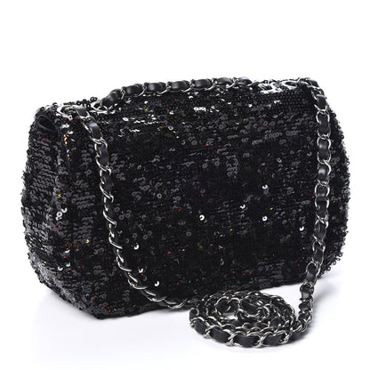 Chanel Sequin Medium Single Flap Multicolor Black 2 of 10