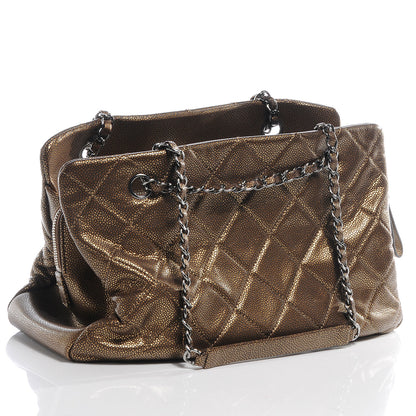 Chanel Caviar Timeless CC Shopping Tote Bronze 3 of 8