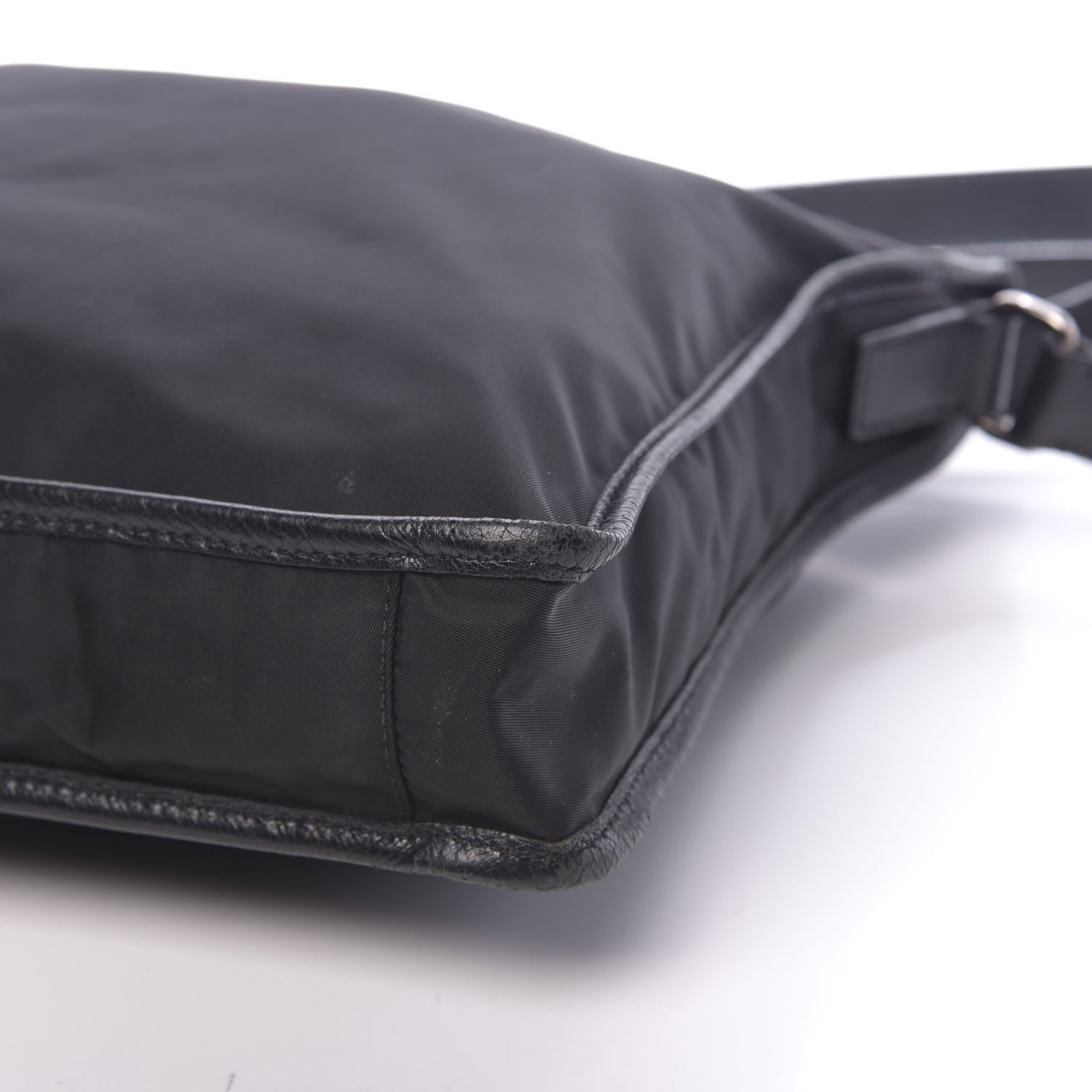 Prada Nylon Flat Messenger Bag Black 12 of 16