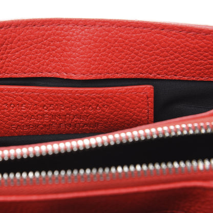 Balenciaga Grained Calfskin Le Dix Mini Soft Cartable Rouge Coquelicot 7 of 10