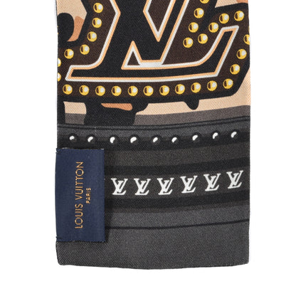 Louis Vuitton Silk Monogram LV World Bandeau Brown 3 of 3
