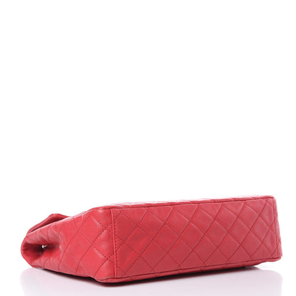 Chanel Washed Caviar Quilted Maxi Single Flap Fuchsia 4 of 13