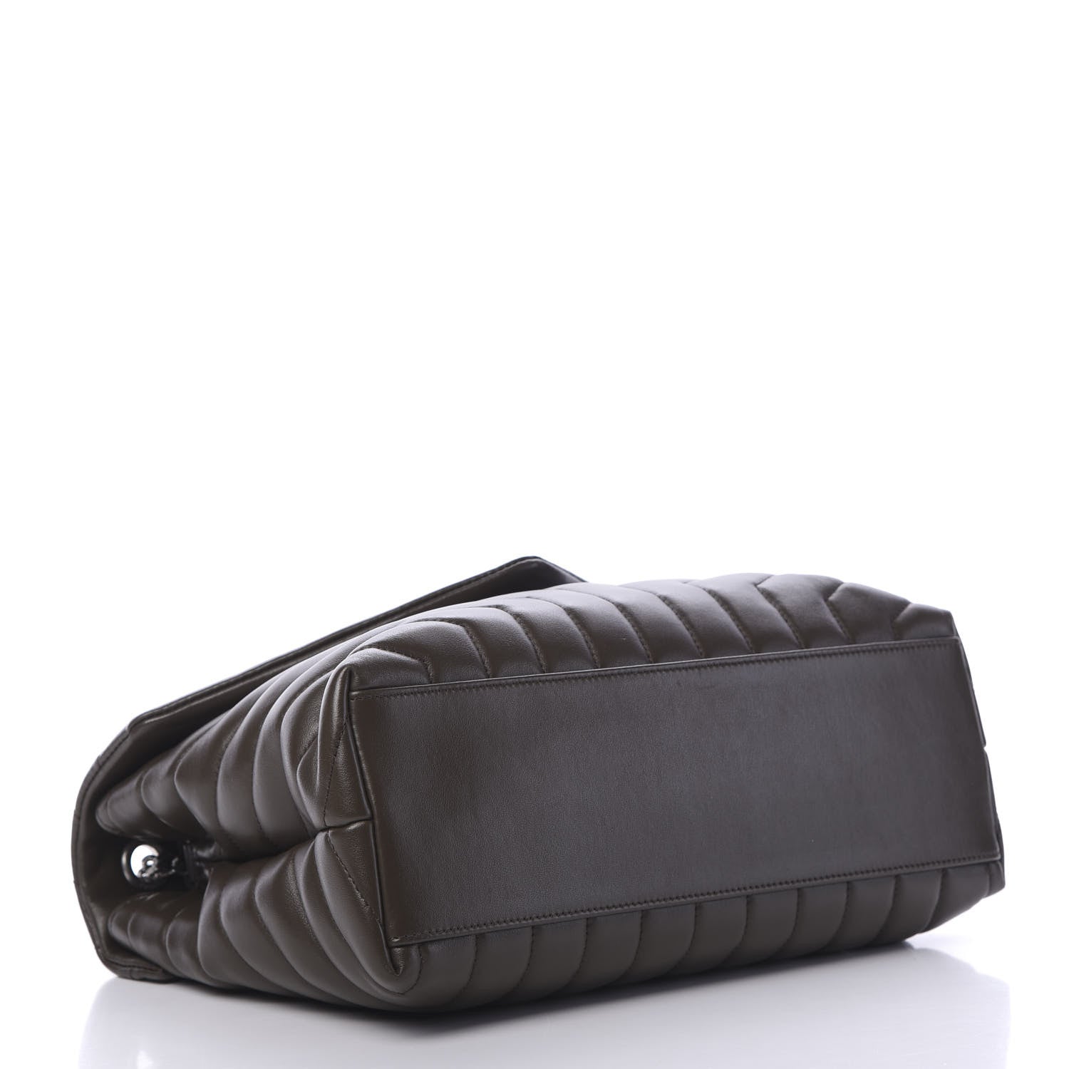 Saint Laurent Calfskin Y Quilted Monogram Medium Loulou Chain Satchel Kaki Fonce 3 of 11
