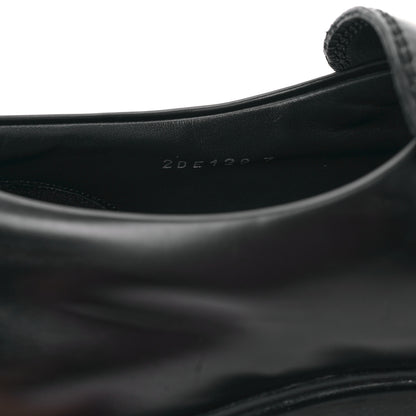 Prada Spazzolato Rois Metal Triangle Logo Mens Monolith 60mm Loafers 7 Black 8 of 8