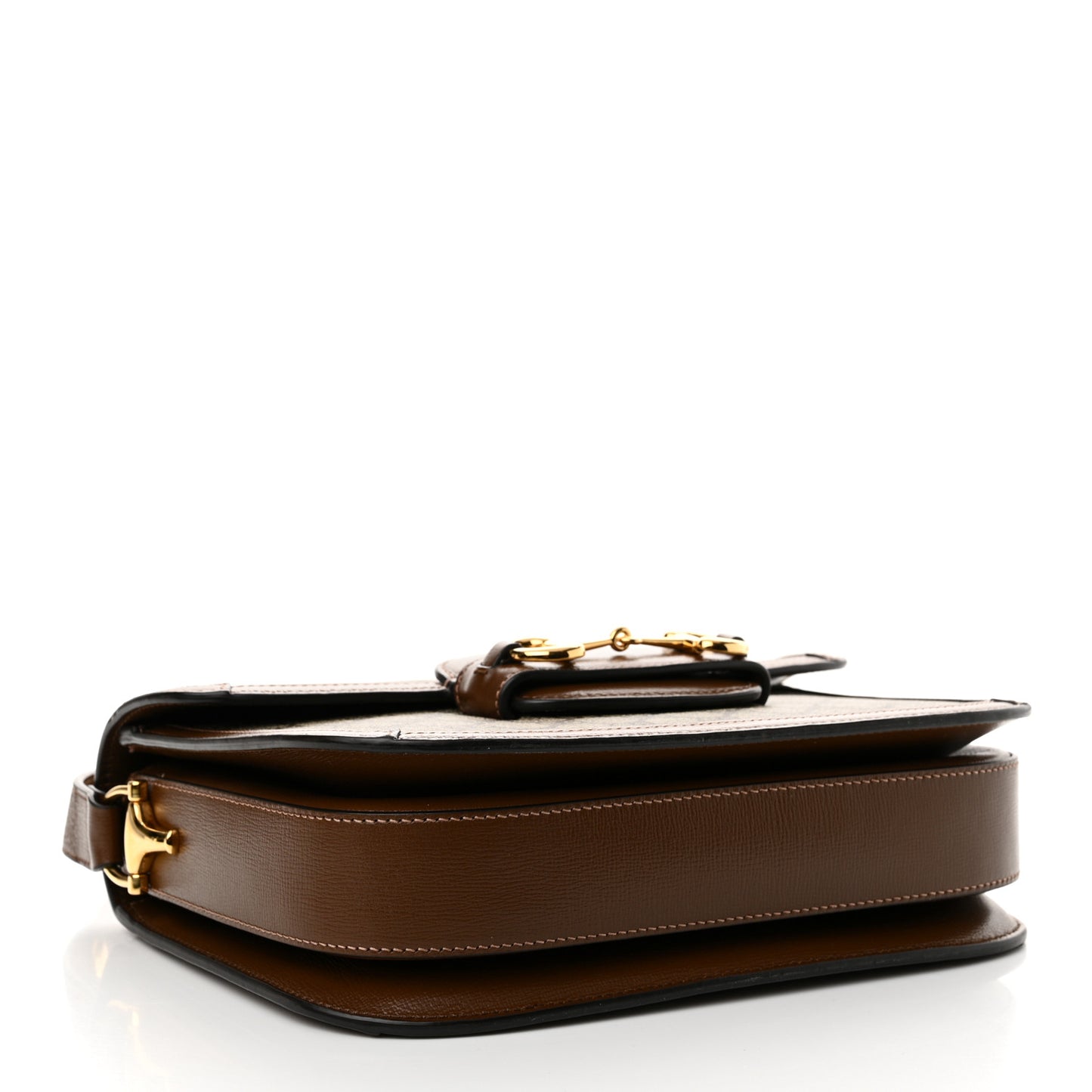 GG Supreme Monogram Horsebit 1955 Shoulder Bag Beige Brown Sugar