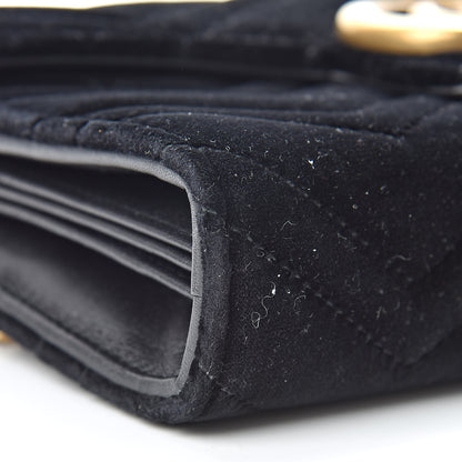 Gucci Velvet Matelasse GG Marmont Chain Wallet Black 8 of 12