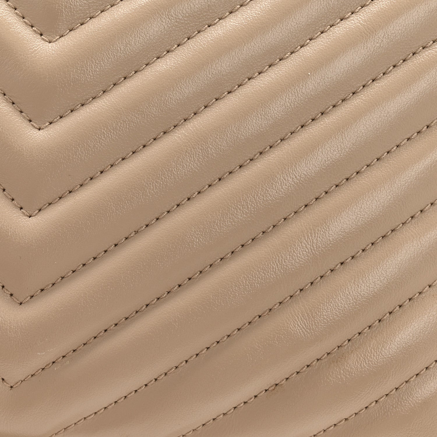 Saint Laurent Calfskin Matelasse Monogram Lou Camera Bag Dark Beige 12 of 13